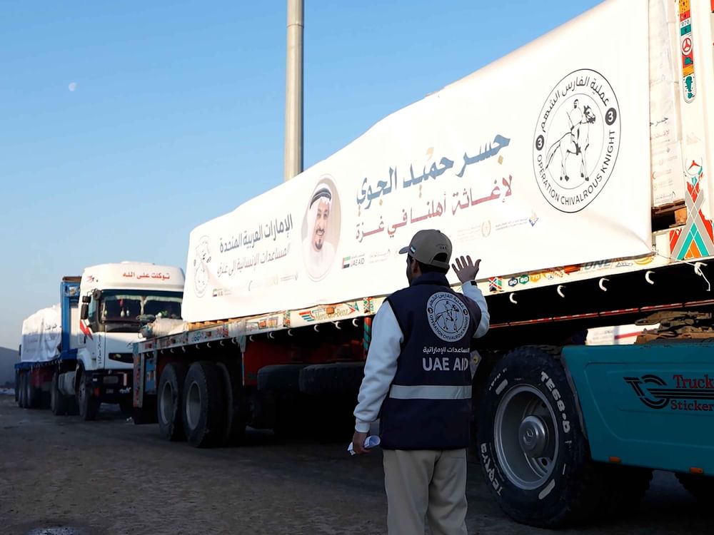 وصول أولى مساعدات "جسر حميد الجوي" إلى قطاع غزة