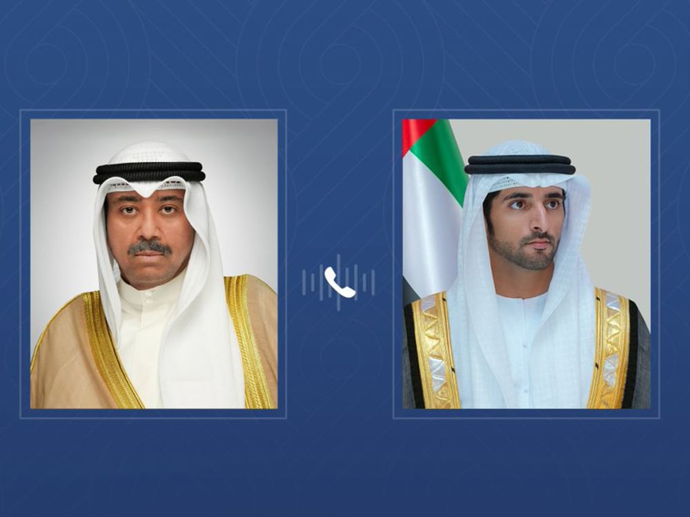 Hamdan bin Mohammed receives phone call from Kuwait Minister of Defence