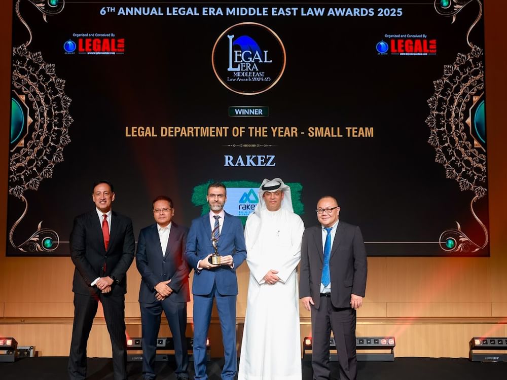 RAKEZ Legal Department earns regional recognition