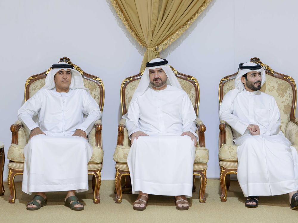عبدالله بن سالم القاسمي يتقبل التعازي في وفاة الشيخ محمد بن سالم بن سلطان القاسمي