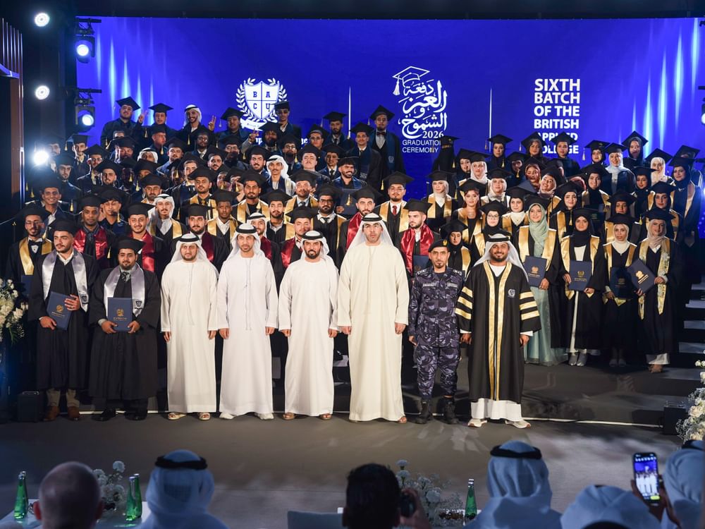 نائب حاكم أم القيوين يشهد تخريج دفعة «العز والشموخ» بالكلية التطبيقية البريطانية