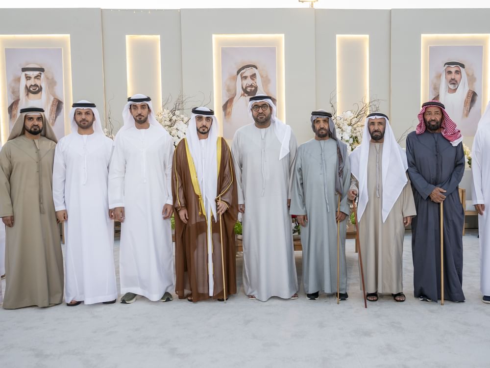 محمد بن حمدان بن زايد يحضر حفل استقبال بمناسبة زفاف سلطان علي الكتبي