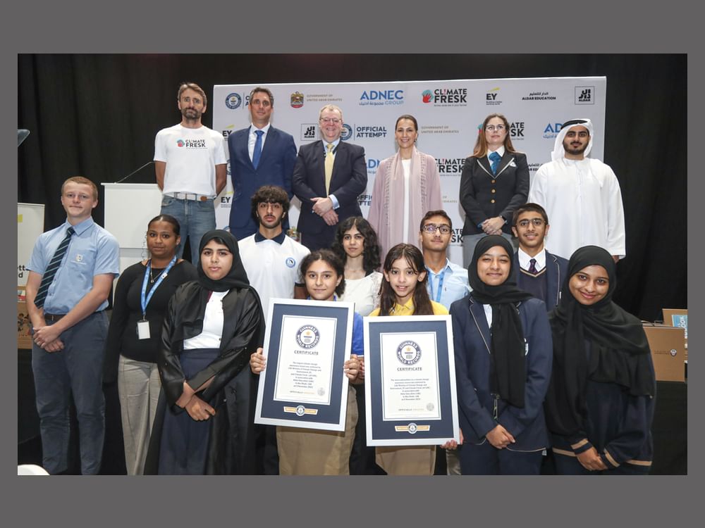 UAE-based students create new world record in sustainable learning ...