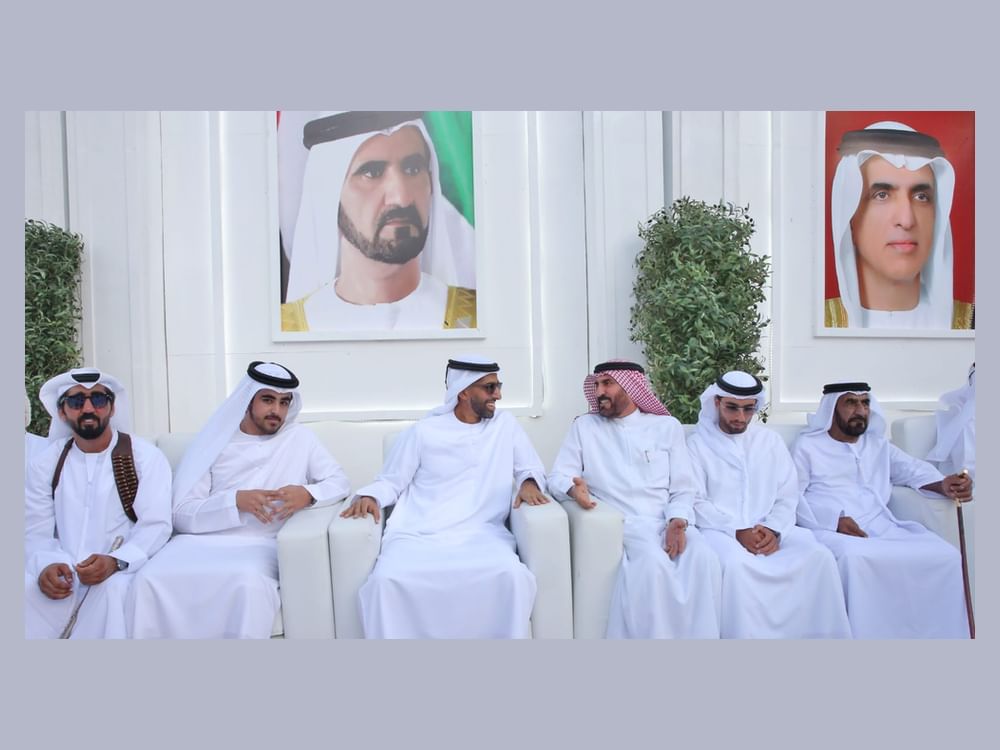 طالب بن صقر وأحمد بن صقر و الشيوخ يحضرون أفراح الشحوح برأس الخيمة