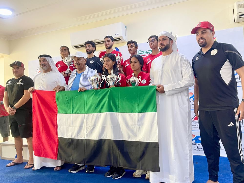 8 ميداليات ملونة لمنتخب الشراع الحديث في بطولة "البارح" الدولية