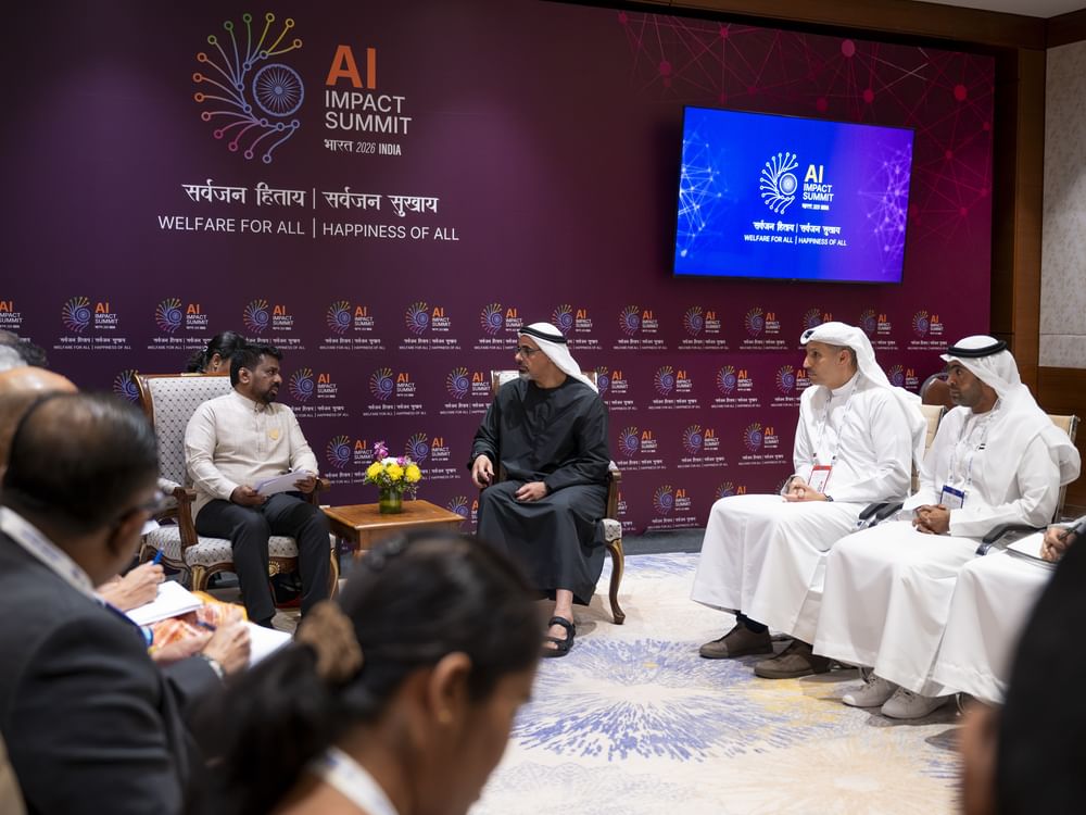 Crown Prince of Abu Dhabi meets President of Sri Lanka on sidelines of AI Impact Summit