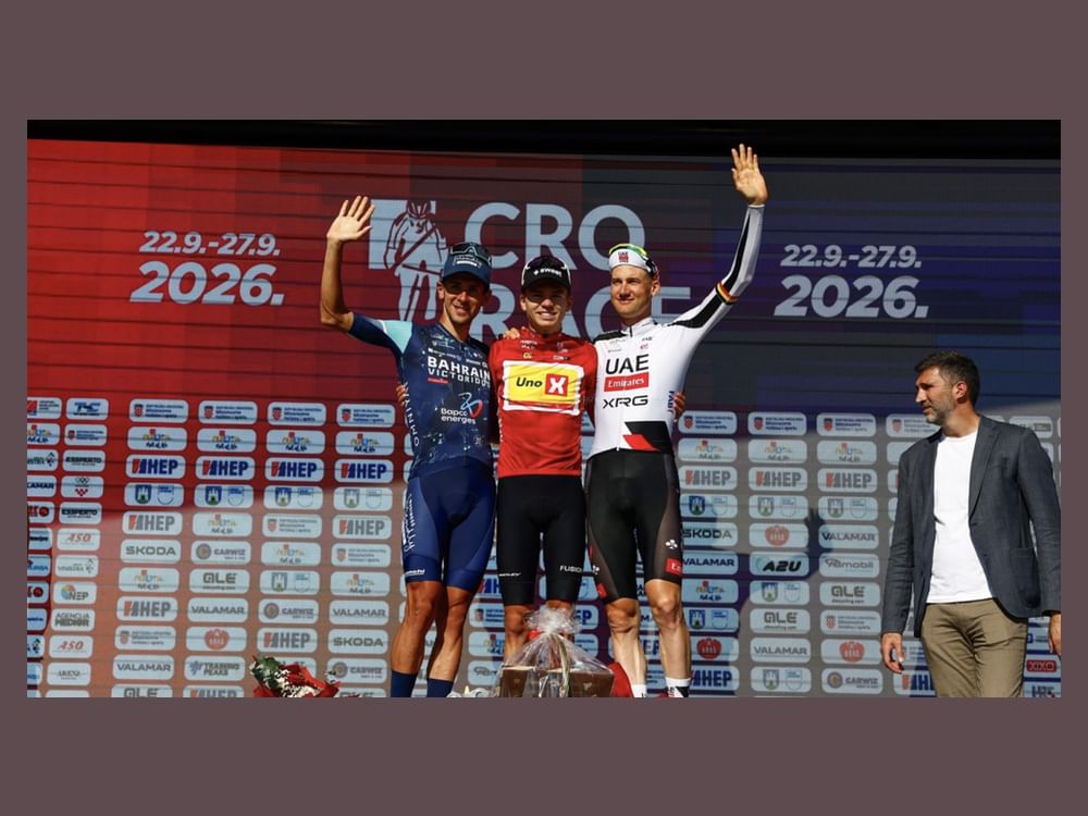 UAE Team Emirates-XRG's Tim Wellens finishes on final CRO Race podium