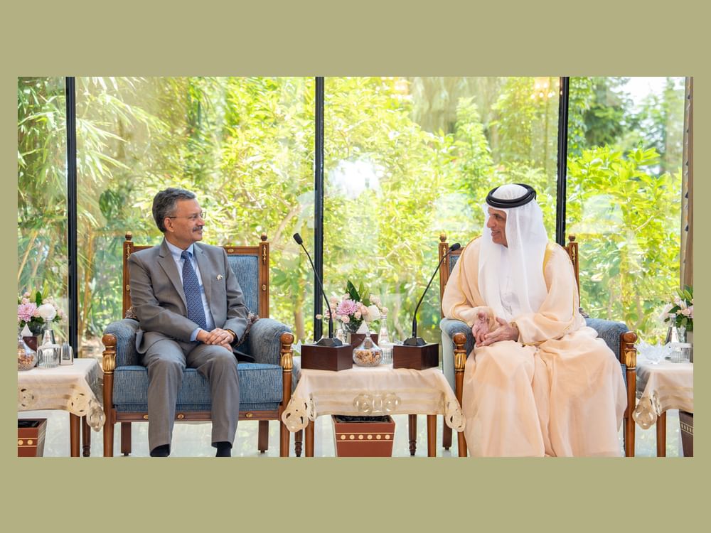 Saud bin Saqr receives Indian Ambassador to UAE