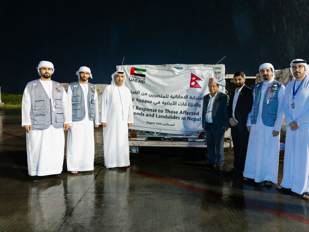 UAE sends 83 tonnes of urgent relief aid for flood, landslide victims in Nepal