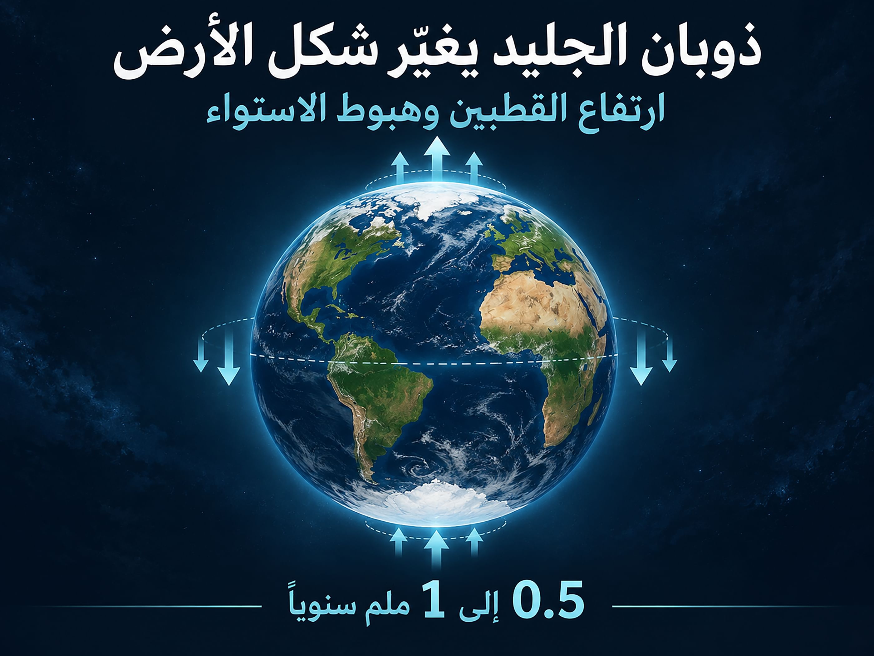 دراسة: ذوبان الجليد يغير شكل الأرض ويجعلها أكثر استدارة
