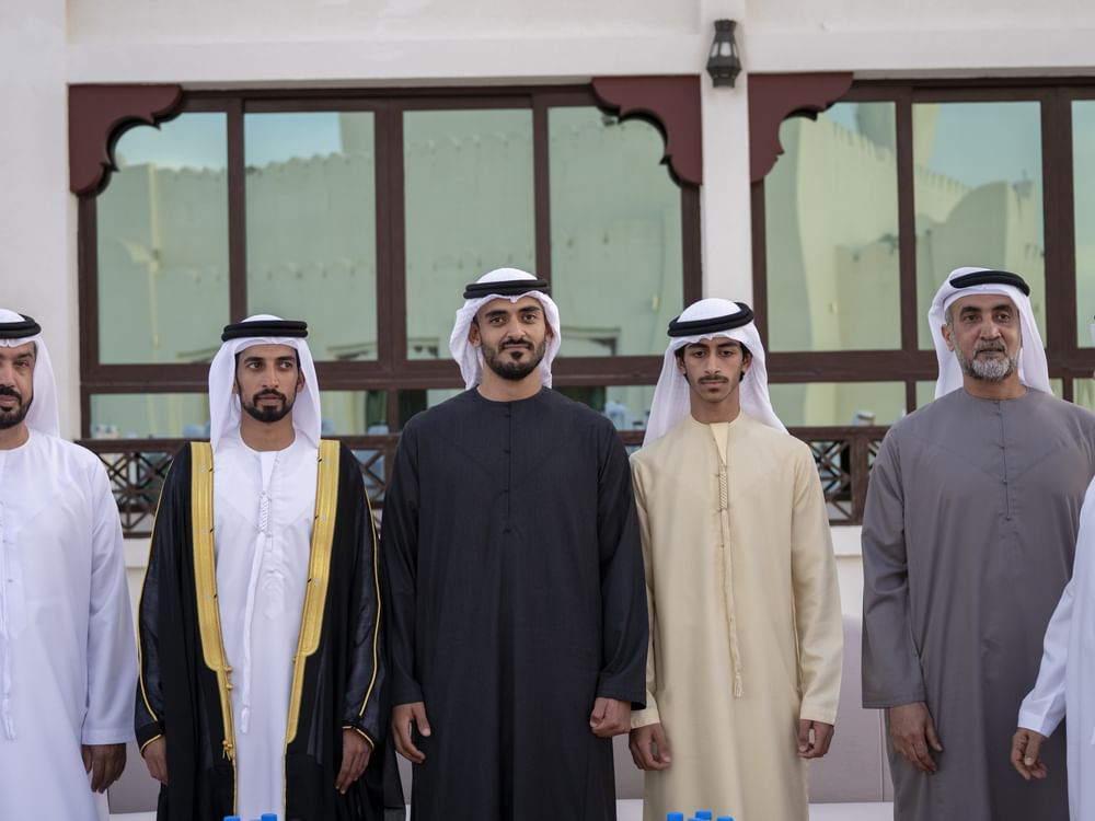 زايد بن محمد بن زايد يحضر حفل استقبال بمناسبة زفاف حميد سعيد حميد الرقراقي المزروعي