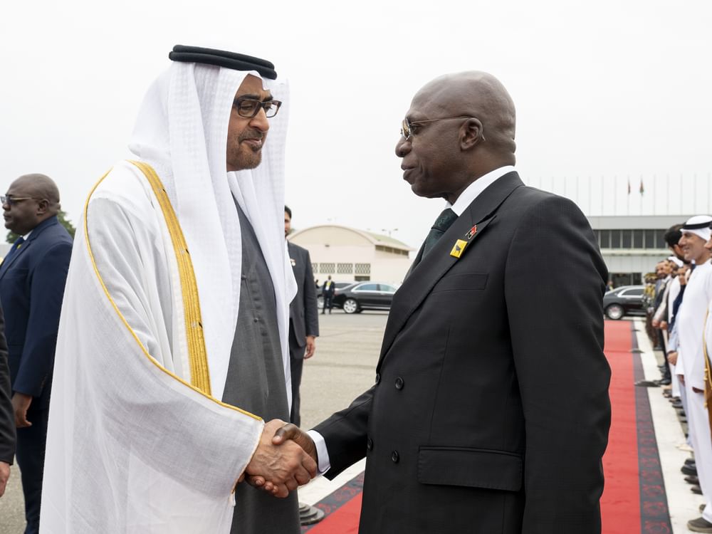 El presidente de Emiratos concluye su visita de Estado de dos días a Angola