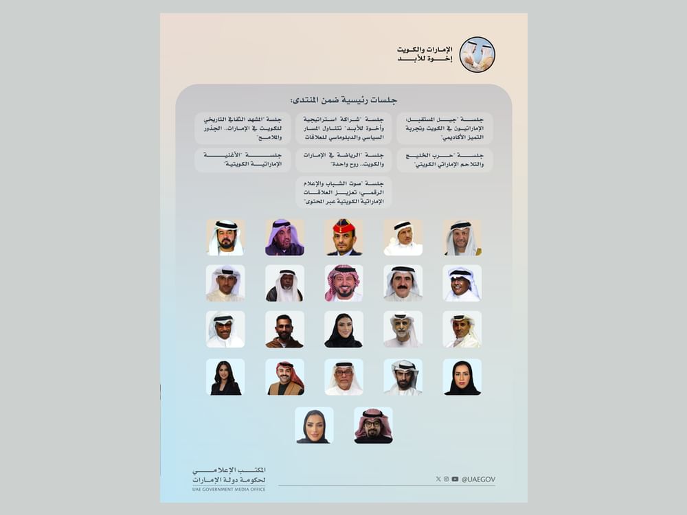 المنتدى الإعلامي الإماراتي الكويتي ينطلق بعد غد ويستعرض العلاقات التاريخية وآفاقها المستقبلية 