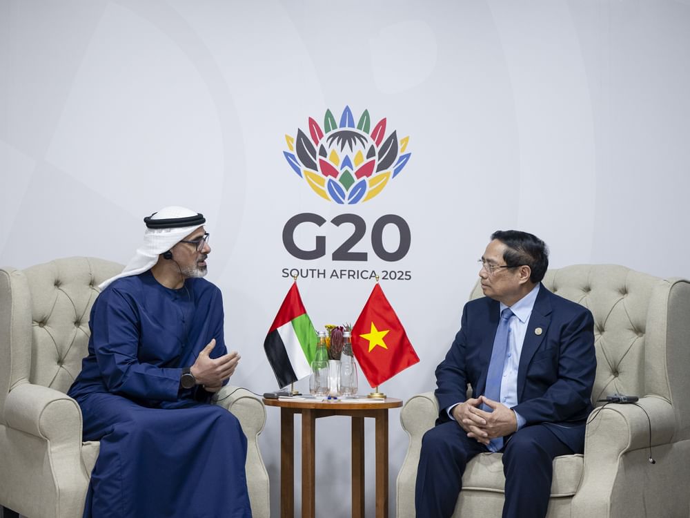 Crown Prince of Abu Dhabi discusses strengthening bilateral cooperation with Prime Minister of Vietnam at G20 summit