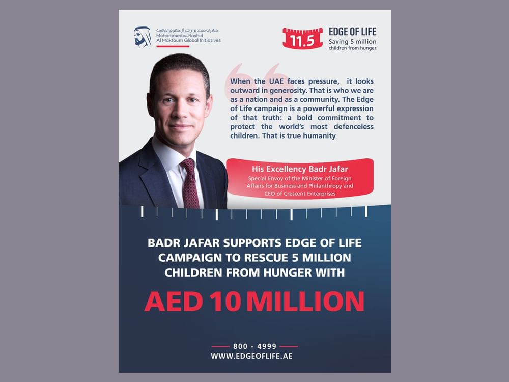 Badr Jafar contributes AED10 million to 'Edge of Life' campaign