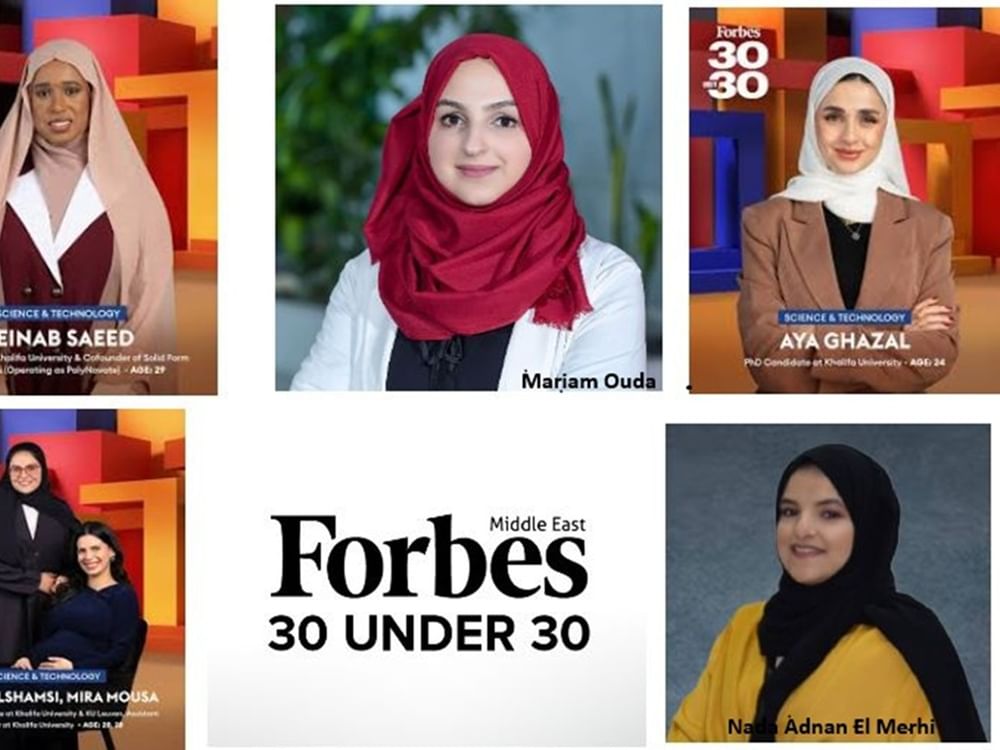 Researchers from Khalifa University named Forbes Middle East’s 30 Under 30