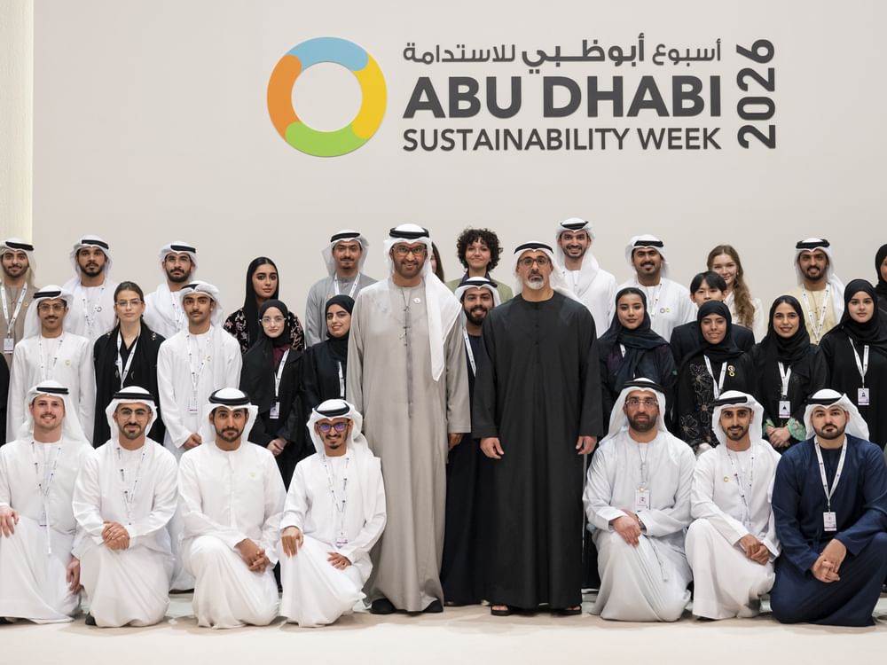 Khaled bin Mohamed bin Zayed visits Youth 4 Sustainability Hub at Abu Dhabi Sustainability Week