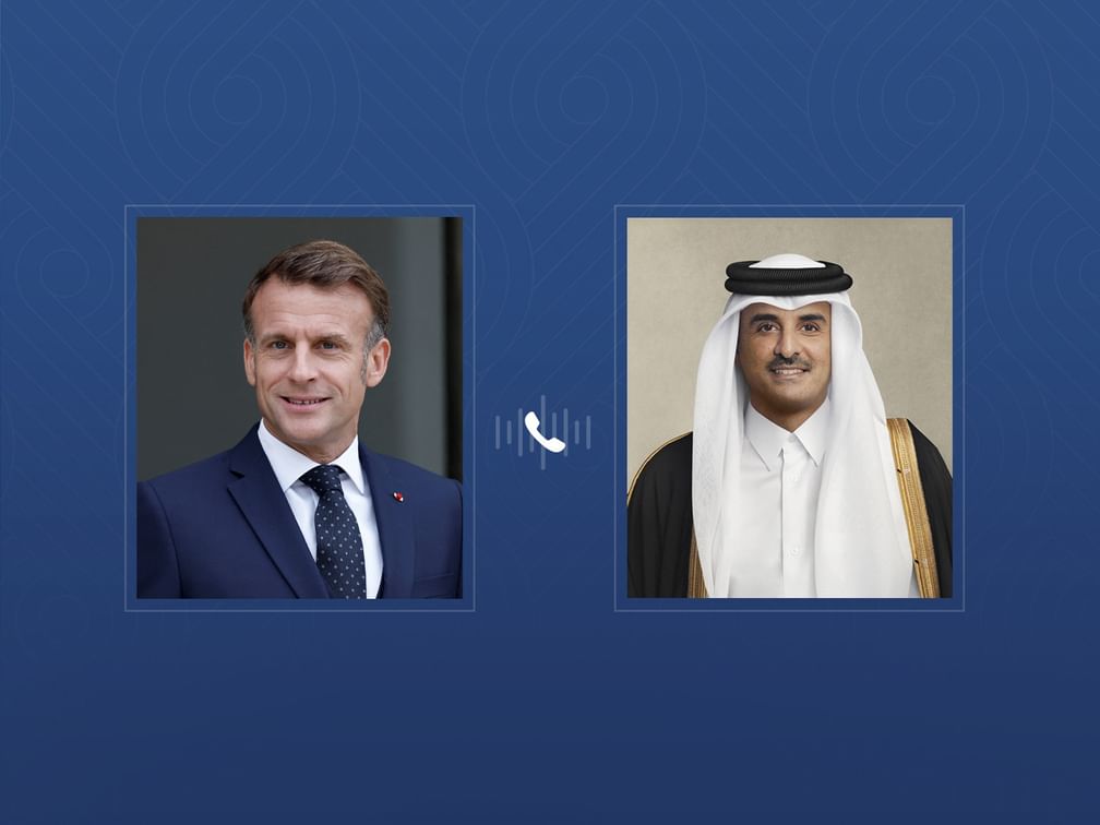 أمير قطر و الرئيس الفرنسي يبحثان تطورات الأوضاع الإقليمية والدولية