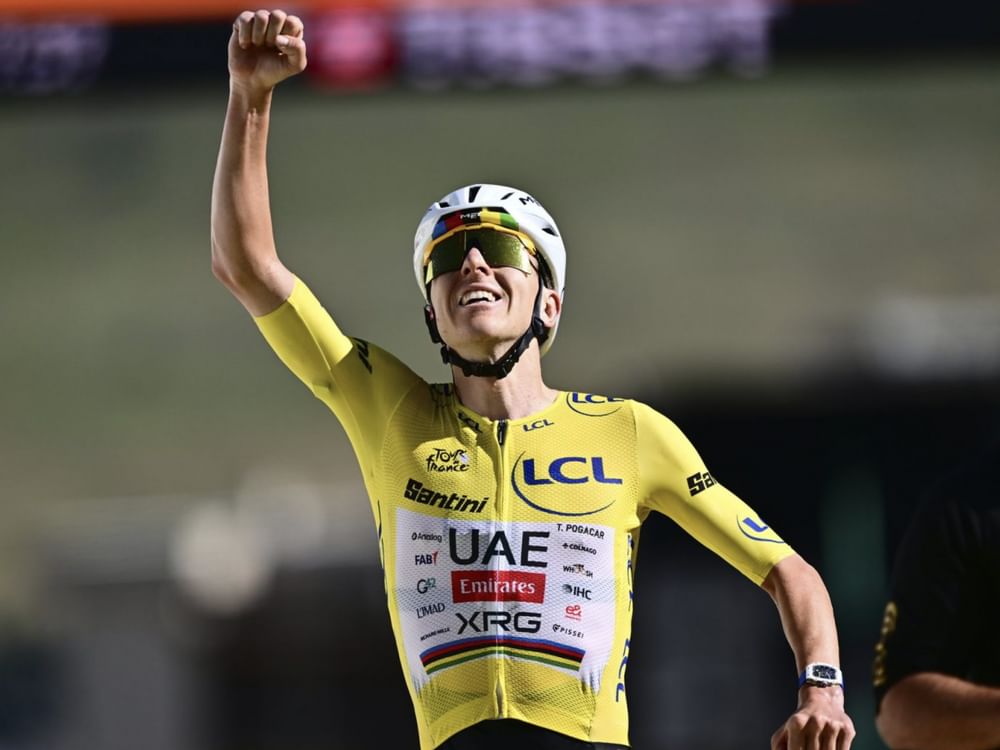 UAE Team Emirates-XRG's Tadej Pogačar vanquishes Alpe d’Huez in record speed at Tour de France
