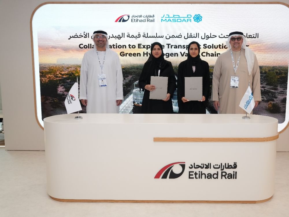 Masdar, Etihad Rail collaborate to explore transport solutions for green hydrogen value chain