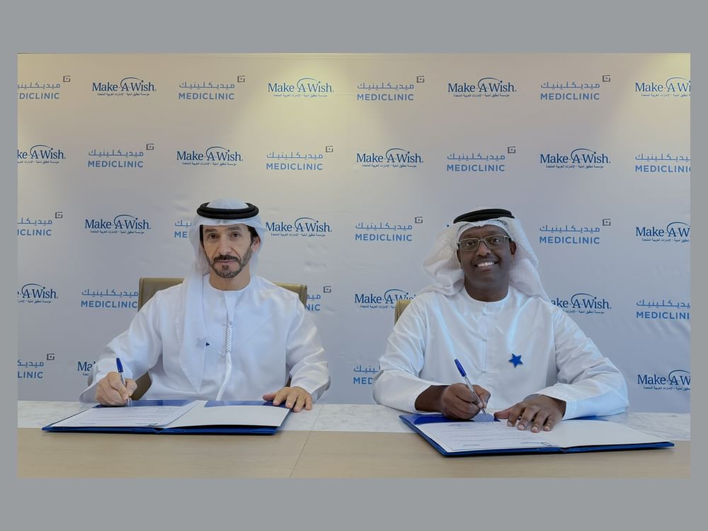 Make-A-Wish UAE, Mediclinic Middle East sign agreement to enhance humanitarian support, grant children’s wishes