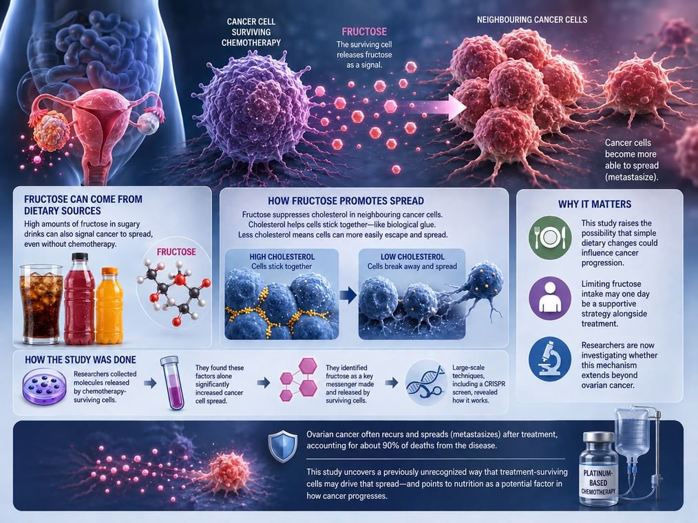 Study finds fructose may help cancer cells spread
