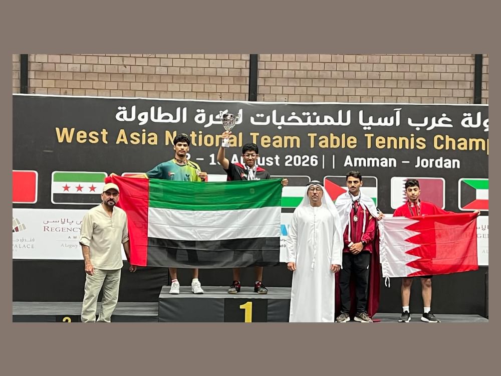 7 ميداليات ملونة حصاد منتخب كرة الطاولة في بطولة غرب آسيا بالأردن