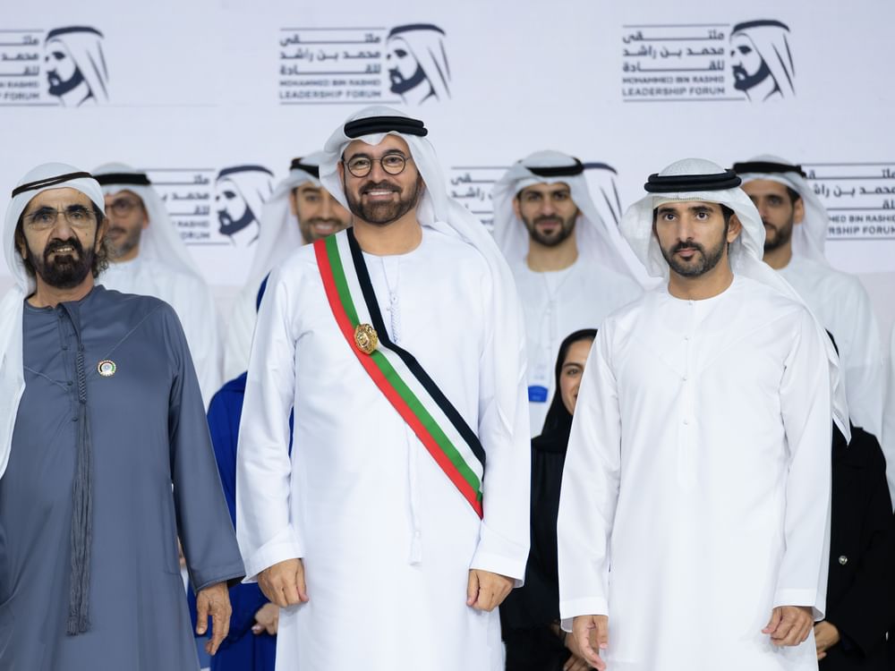 Mohammed bin Rashid bestows ‘Mohammed bin Rashid Scarf’ upon Mohammad Al Gergawi in recognition of his longstanding service to the nation