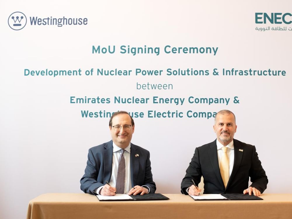 ENEC, Westinghouse sign agreement to accelerate nuclear energy deployment in US