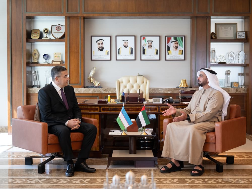 Saif bin Zayed meets Uzbek Minister of Internal Affairs