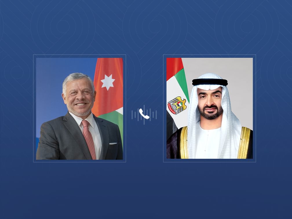 El presidente de Emiratos Árabes Unidos y el rey de Jordania abordan por teléfono las relaciones bilaterales y la situación regional