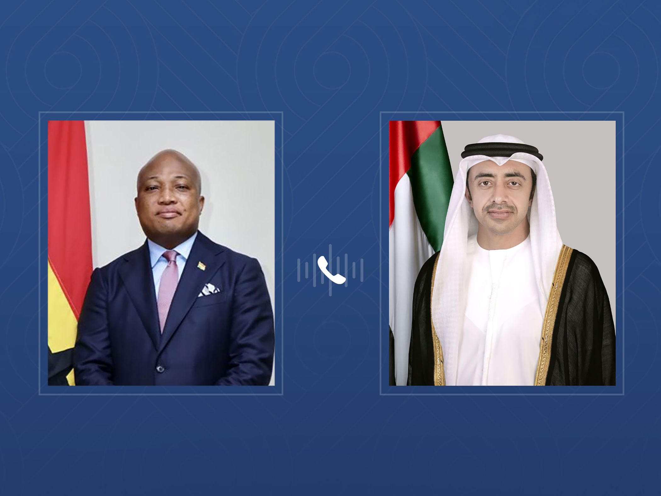 عبدالله بن زايد ووزير خارجية غانا يبحثان هاتفيا العلاقات الثنائية بين البلدين