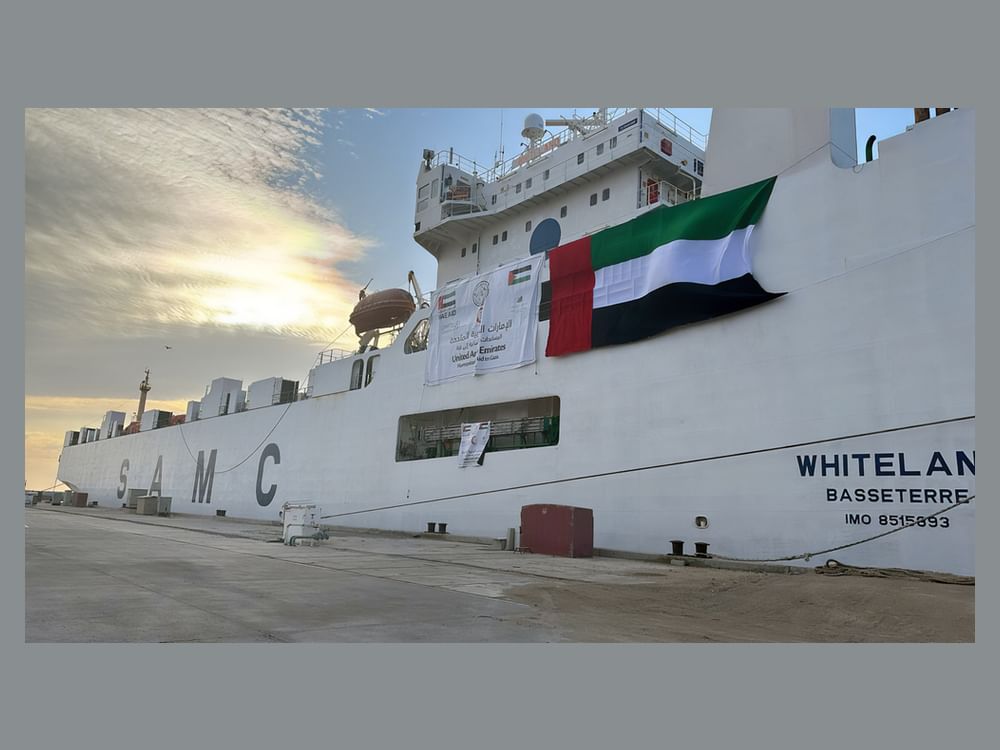 Kapal Bantuan Emirat ke-2 Berlayar dari Fujairah Membawa 4.544 Ton Pasokan Kemanusiaan untuk Rakyat Palestina