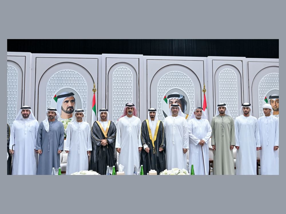عمار بن حميد يحضر أفراح الفلاسي والشامسي في عجمان