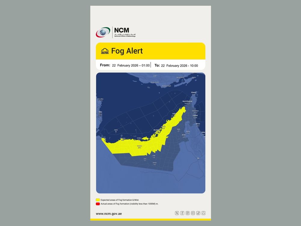Fog alert issued as visibility set to drop across coastal, internal areas