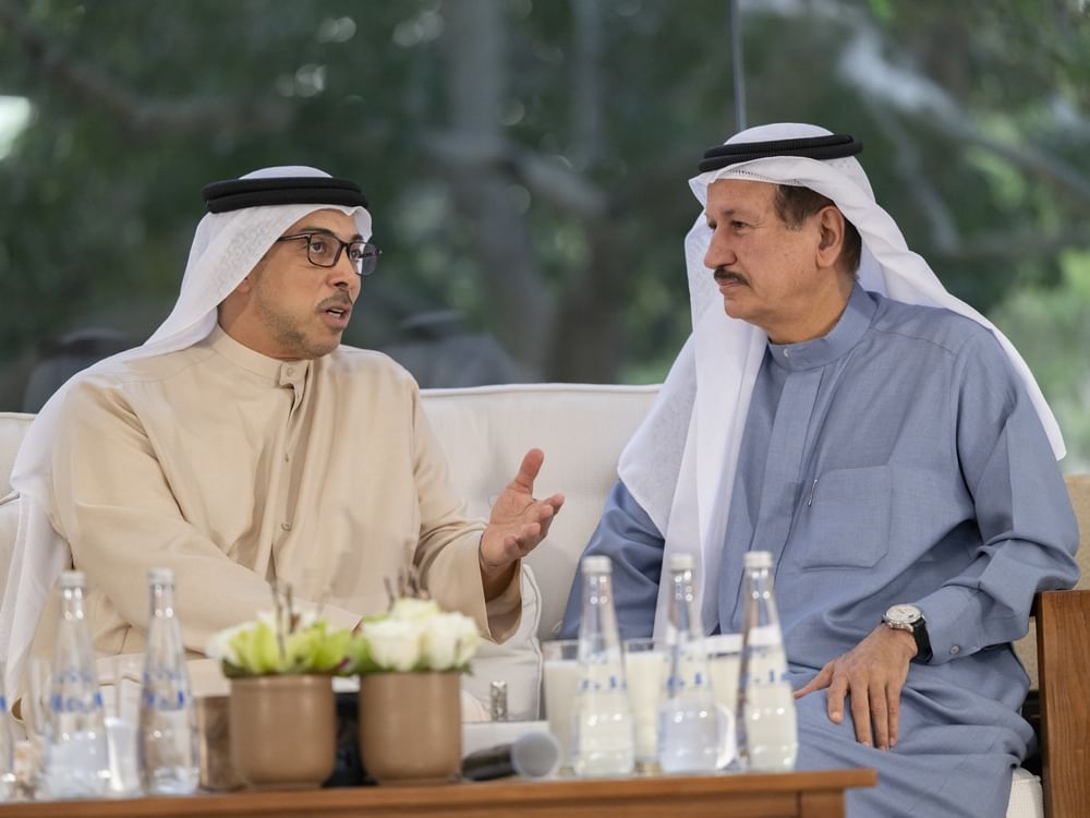 Mansour bin Zayed receives UAE citizens at his palace's Al Barza Majlis