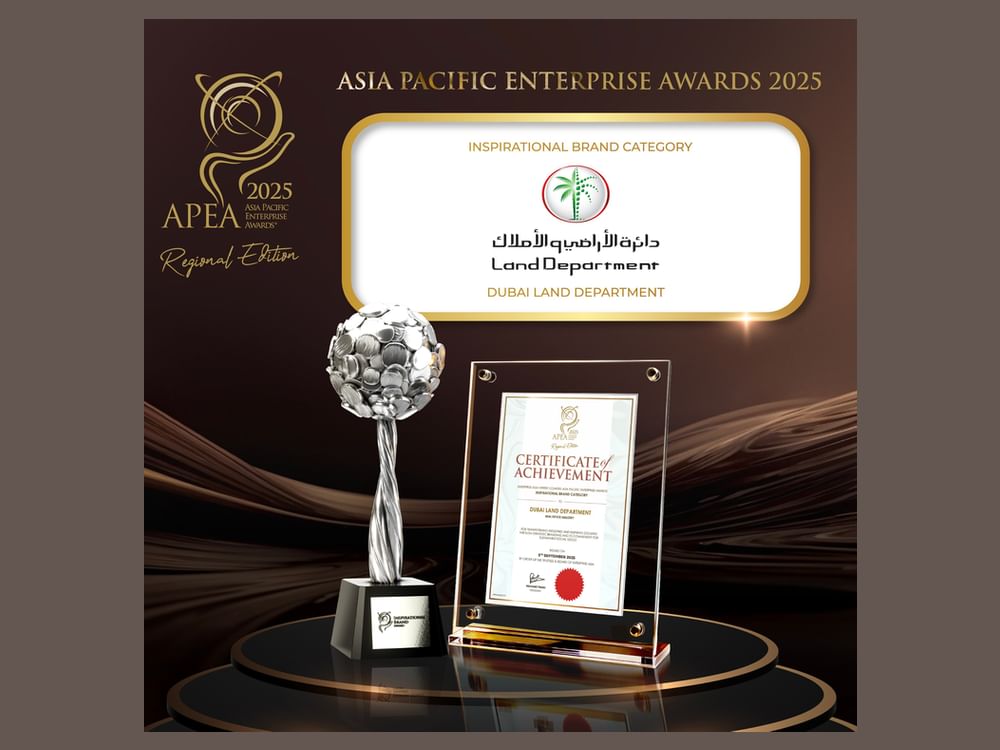 Dubai Land Department wins ‘Inspirational Brand Category’ award at Asia-Pacific Property Awards 2025