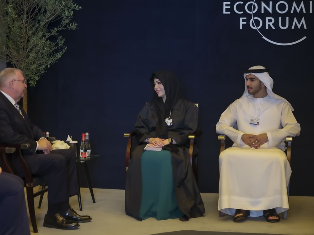 Latifa bint Mohammed meets with President and CEO of the World Economic Forum