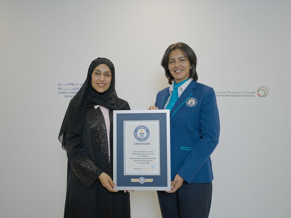 هيئة تنمية المجتمع تحقق إنجازاً عالمياً ضمن حملة "دبي تتواصل بلغة الإشارة"