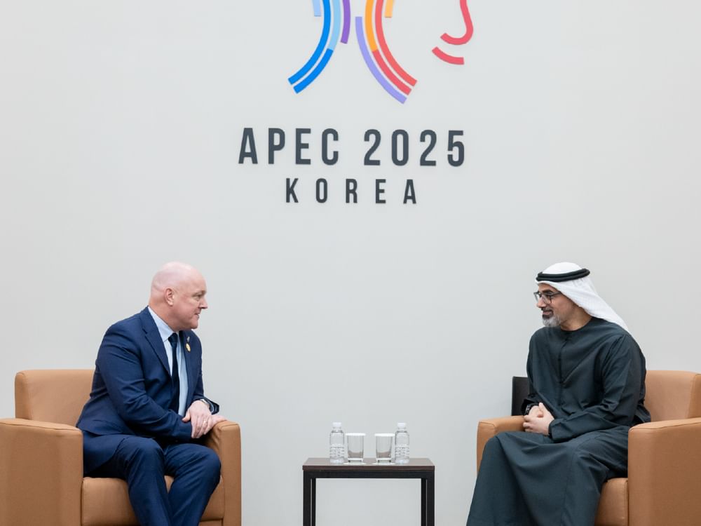 Crown Prince of Abu Dhabi meets Prime Minister of New Zealand