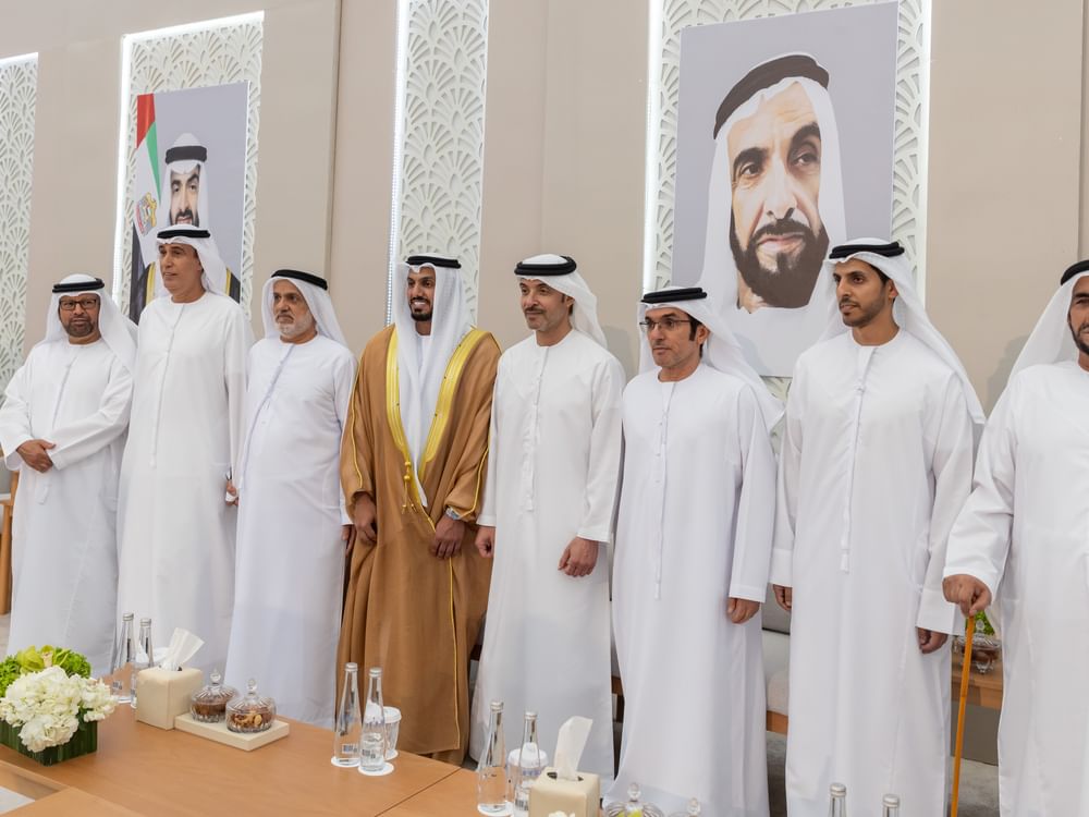 Hazza bin Zayed attends Saeed Abdulla Nuhail Al Nuaimi wedding reception