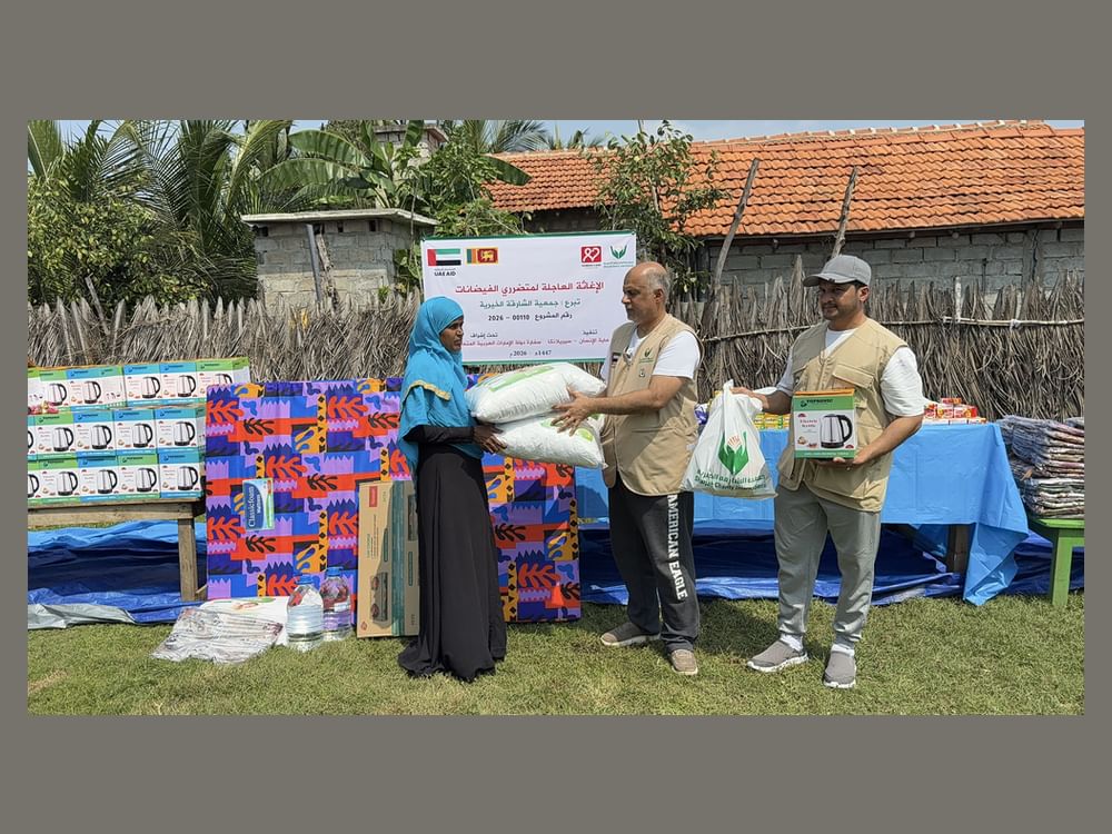 خيرية الشارقة تنفذ حملة إغاثية لمتضرري الفيضانات في سريلانكا