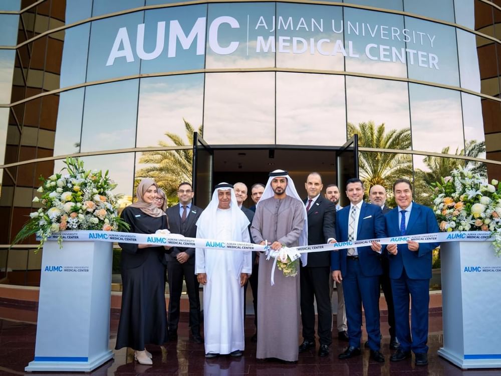 راشد بن حميد يفتتح مركز جامعة عجمان الطبي  