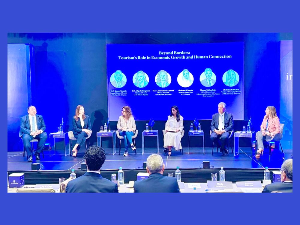 شيخة النويس تستعرض في "إنفستوبيا - المتوسط" بقبرص رؤيتها لتطوير واستدامة قطاع السياحة