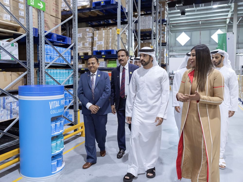 Hamdan bin Mohammed visits Aster Pharmacy’s distribution centre in Dubai