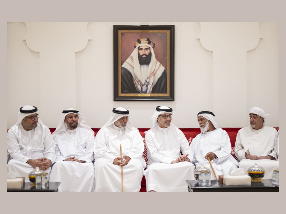 Hazza bin Zayed offers condolences on passing of Mubarak Mohamed Rowaished Al Shamsi