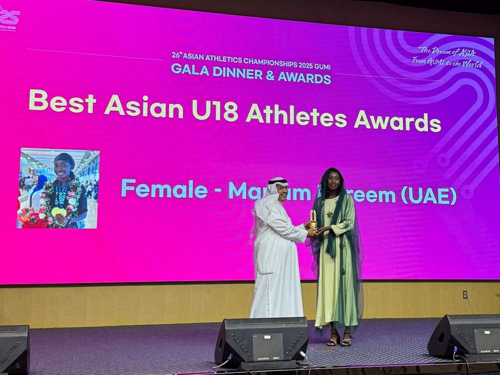 UAE sprinter Maryam Karim wins Best Asian U-18 Female Athlete Award