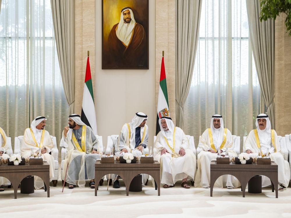 UAE President receives Rulers of Emirates, Crown Princes, Deputy Rulers on occasion of Eid Al-Adha