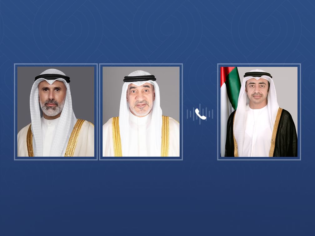 عبدالله بن زايد يعزي هاتفيا وزيري الداخلية والخارجية في دولة الكويت الشقيقة في شهيدي الإدارة العامة لأمن الحدود البرية