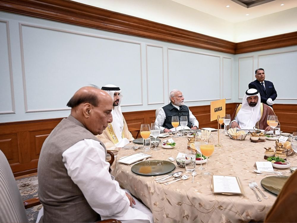 Hamdan bin Mohammed attends luncheon hosted by Indian Prime Minister in his honour